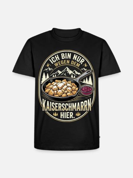 Kaiserschmarrn Spruch - Wandern, Berge & Alm - Männer Premium Bio T-Shirt - Schwarz