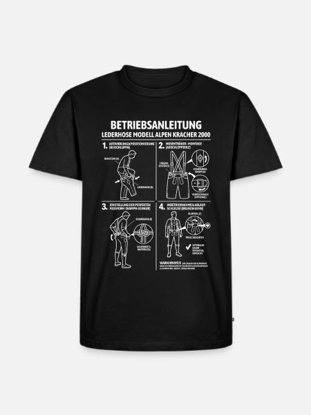 Lederhose Betriebsanleitung - Männer Premium Bio T-Shirt - Schwarz