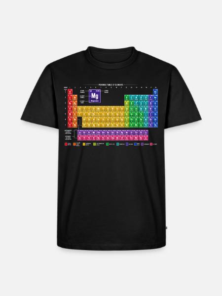 Periodensystem Farbpalette - Männer Premium Bio T-Shirt - Schwarz