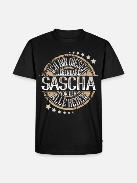 Sascha - Männer Premium Bio T-Shirt - Schwarz