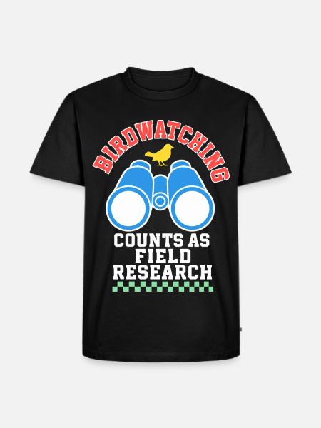 Vogelbeobachtung als Feldforschung - Männer Premium Bio T-Shirt - Schwarz