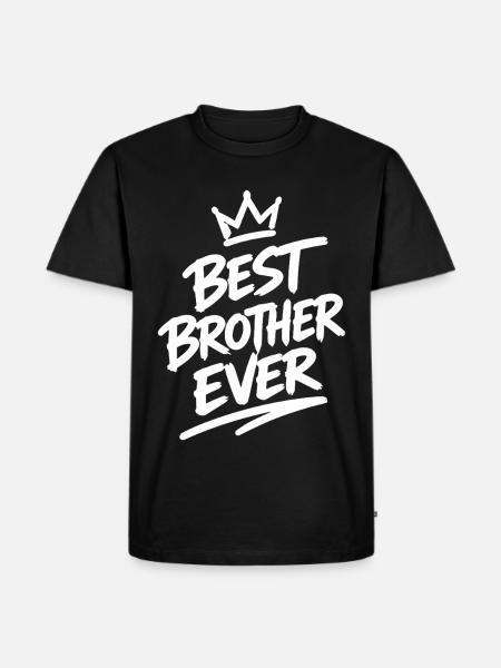 Best Brother Ever - Männer Premium Bio T-Shirt - Schwarz