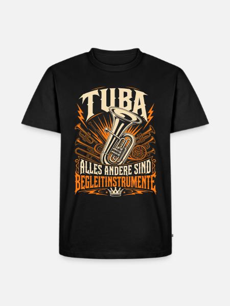 Tuba Spruch Shirt für Tubisten - Männer Premium Bio T-Shirt - Schwarz