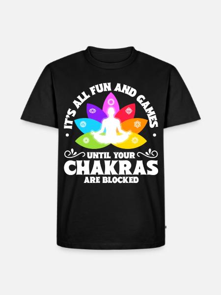 Chakra Blockade - Männer Premium Bio T-Shirt - Schwarz