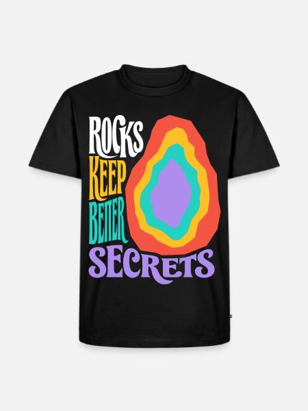 Geologie – Rocks Keep Better Secrets - Männer Premium Bio T-Shirt - Schwarz