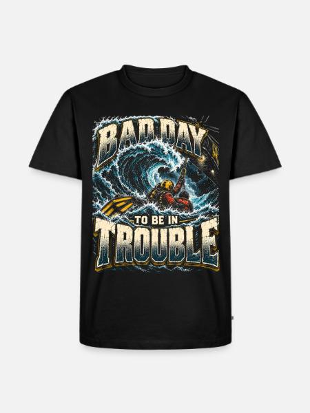 Rettungsschwimmer Wasserrettung - Männer Premium Bio T-Shirt - Schwarz