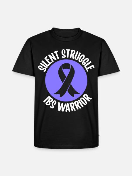 Reizdarm Bewusstsein - Stiller Kampf - Männer Premium Bio T-Shirt - Schwarz