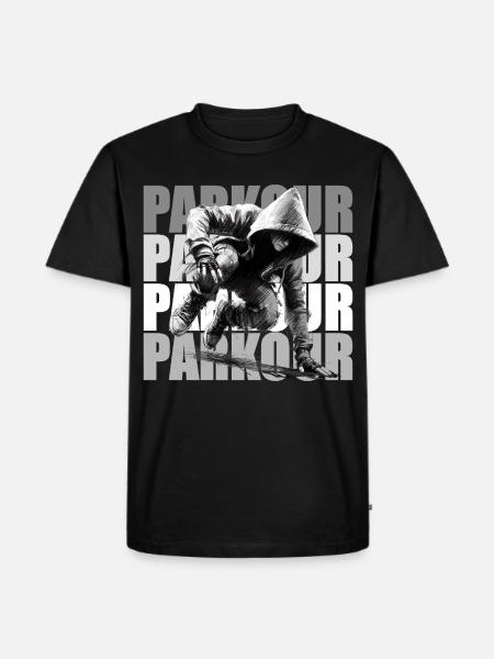 Parkour - Männer Premium Bio T-Shirt - Schwarz
