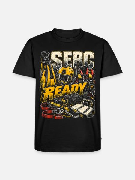 Rettungsschwimmer Wasserrettung SERC Ready - Männer Premium Bio T-Shirt - Schwarz