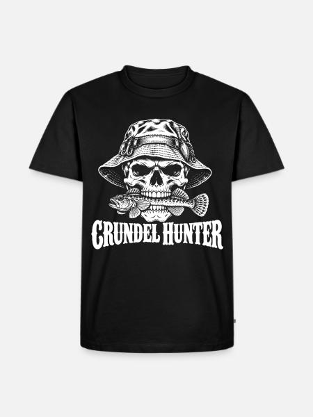 Grundel Hunter Angler Skull - Männer Premium Bio T-Shirt - Schwarz
