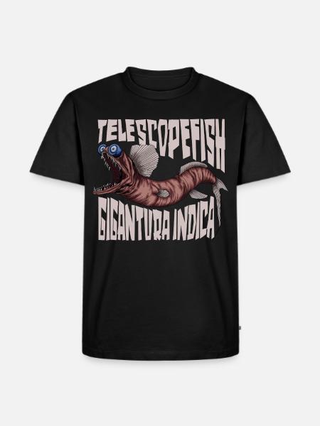 Tiefsee Monster - Teleskopfisch - Männer Premium Bio T-Shirt - Schwarz