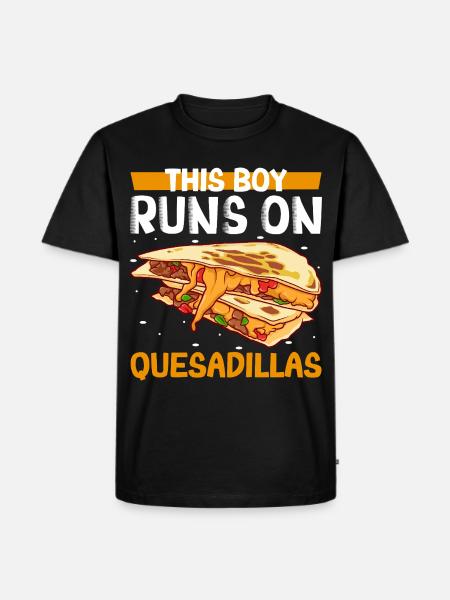 Männer lieben Quesadillas - Männer Premium Bio T-Shirt - Schwarz
