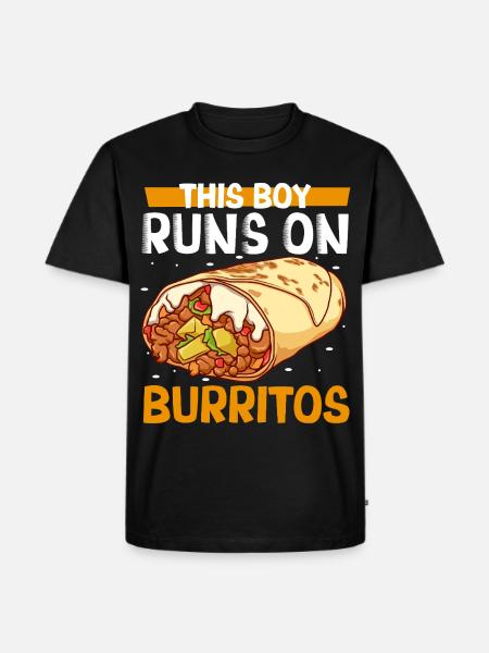Männer lieben Burritos - Männer Premium Bio T-Shirt - Schwarz