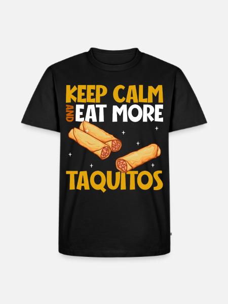 Keep Calm - Taquitos - Männer Premium Bio T-Shirt - Schwarz
