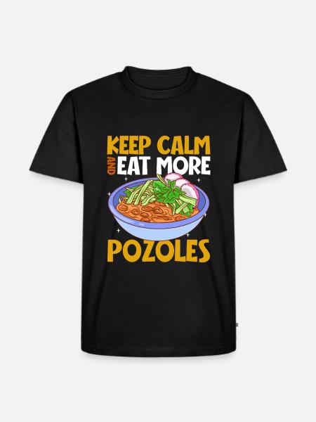 Keep Calm - Pozole - Männer Premium Bio T-Shirt - Schwarz