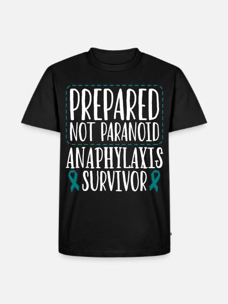 Anaphylaxie Überlebt - Männer Premium Bio T-Shirt - Schwarz