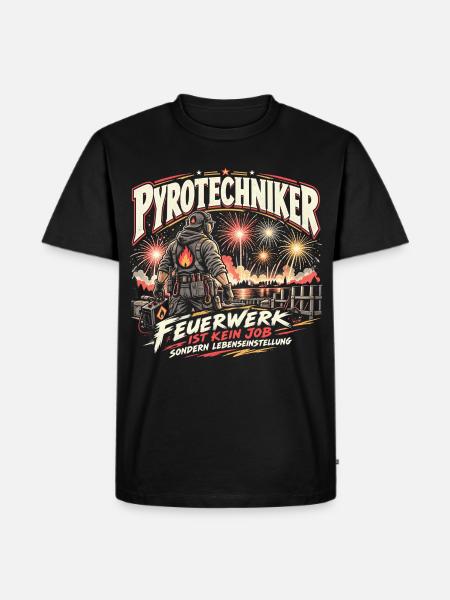 Pyrotechniker - Feuerwerk ist Leidenschaft - Männer Premium Bio T-Shirt - Schwarz