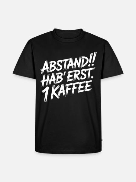 Morgenmuffel Kaffee - Männer Premium Bio T-Shirt - Schwarz