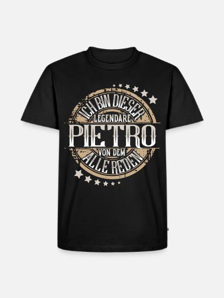 Pietro - Männer Premium Bio T-Shirt - Schwarz