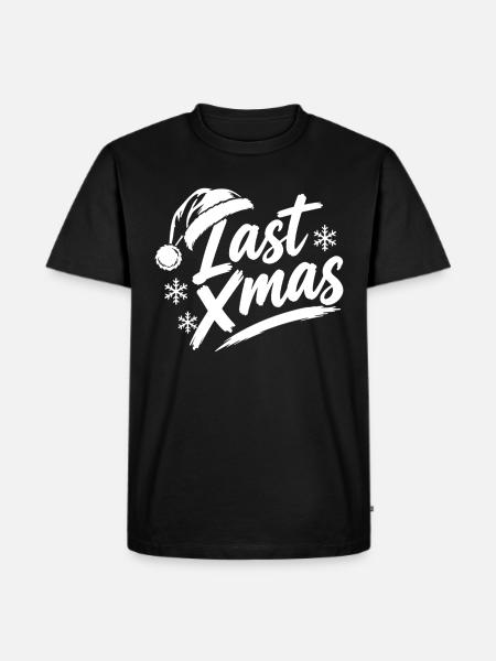 Last Xmas Mütze - Männer Premium Bio T-Shirt - Schwarz