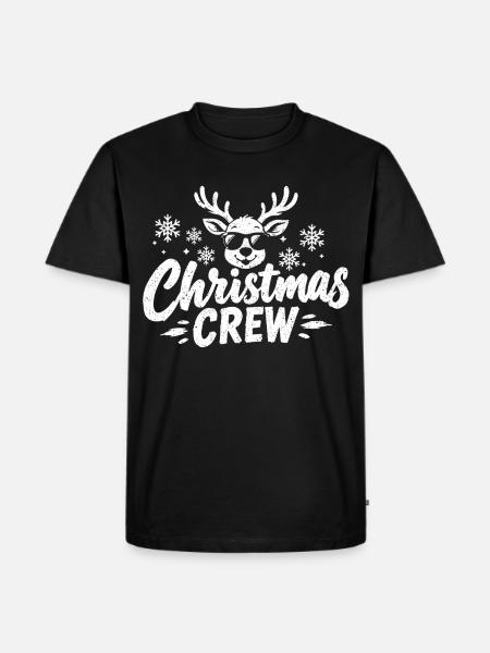 Christmas Crew Cooles Rentier - Männer Premium Bio T-Shirt - Schwarz