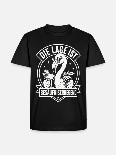 Die Lage ist besäufniserregend - Männer Premium Bio T-Shirt - Schwarz