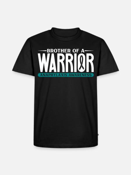 Bruder eines Kämpfers - Anaphylaxie - Männer Premium Bio T-Shirt - Schwarz