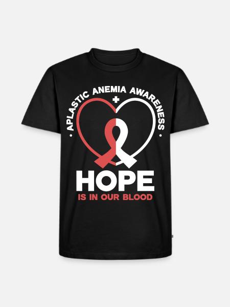 Aplastische Anämie - Hoffnung im Blut - Männer Premium Bio T-Shirt - Schwarz