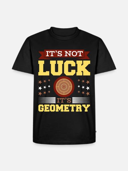 Kein Glück, sondern Geometrie – Crokinole - Männer Premium Bio T-Shirt - Schwarz