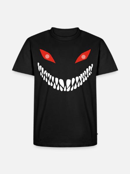 Fleischfressendes Lächeln - Männer Premium Bio T-Shirt - Schwarz