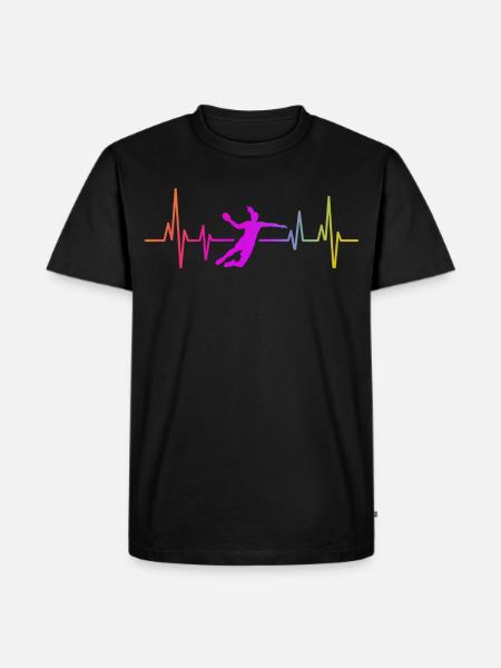 Handball Handballerin Frauen Handball - Männer Premium Bio T-Shirt - Schwarz