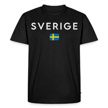 Drapeau de la Suède - T-shirt Premium bio Homme - noir - Devant - Nico (187cm)