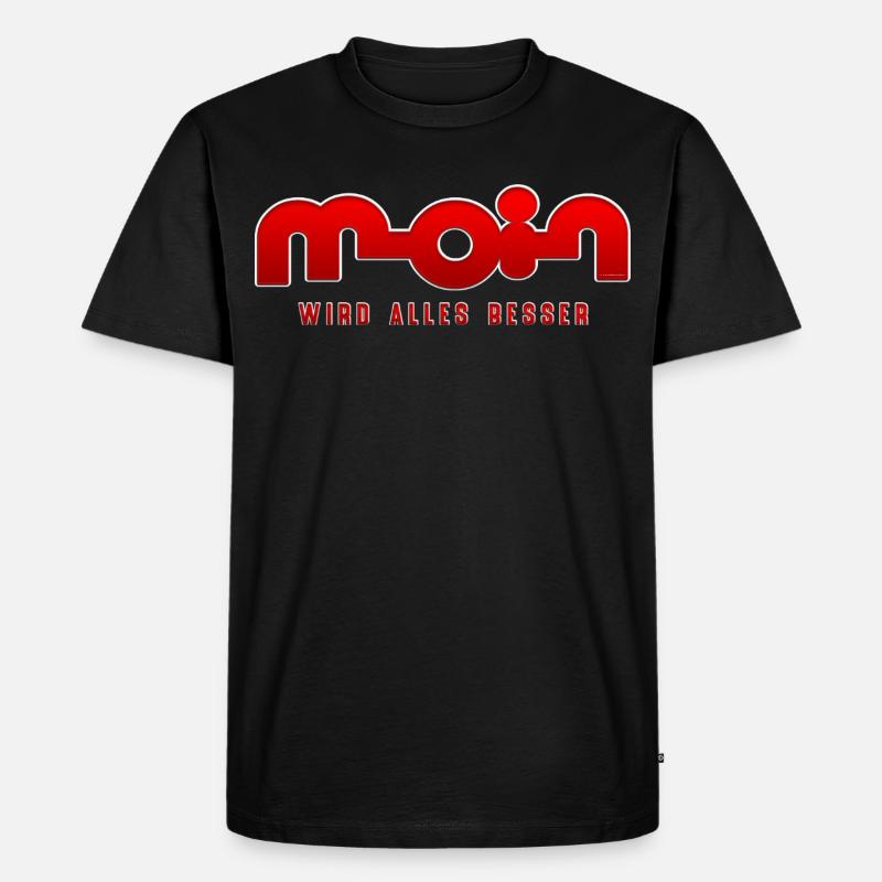 Moin wird alles besser - Männer Premium Bio T-Shirt - Schwarz