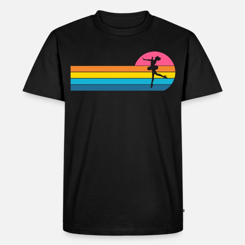 Eiskunstläuferin - Männer Premium Bio T-Shirt - Schwarz