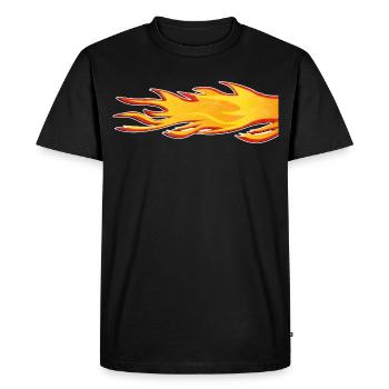 Gaz d’échappement de la queue brûlant par la flamme - T-shirt Premium bio Homme - noir - Devant - Nico (187cm)