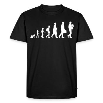 Développement de l’enfant au corniste - T-shirt Premium bio Homme - noir - Devant - Nico (187cm)