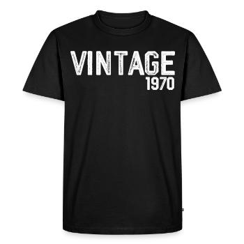 vintage 1970 - T-shirt Premium bio Homme - noir - Devant - Nico (187cm)