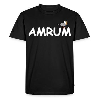 Amrum Seagull North Sea - Men's Premium Organic T-Shirt - black - Front - Nico (187cm)