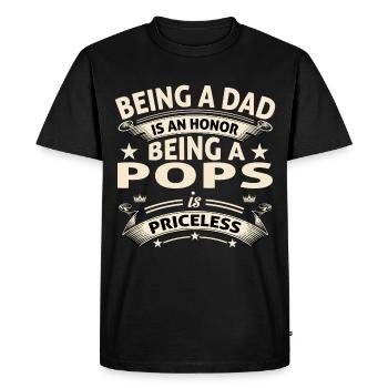 BEING A POPS - Men's Premium Organic T-Shirt - black - Front - Nico (187cm)