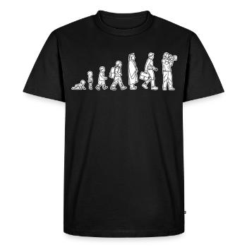 De l’enfant au caméraman - T-shirt Premium bio Homme - noir - Devant - Nico (187cm)