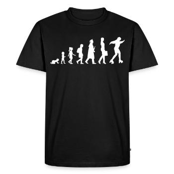 De fille à patineuse à roulettes - T-shirt Premium bio Homme - noir - Devant - Nico (187cm)