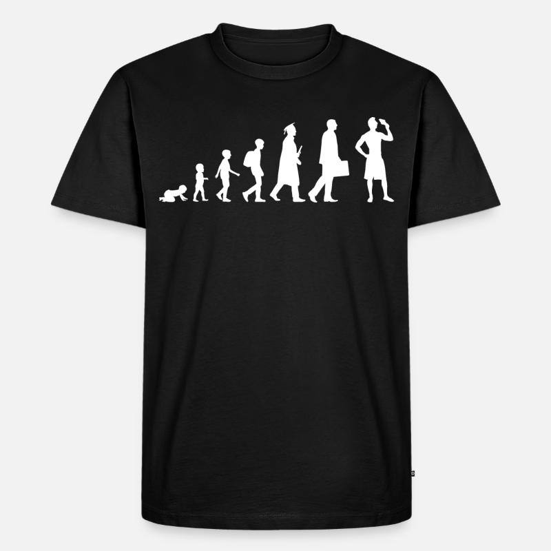 Évolution de la crème glacée - T-shirt Premium bio Homme - noir