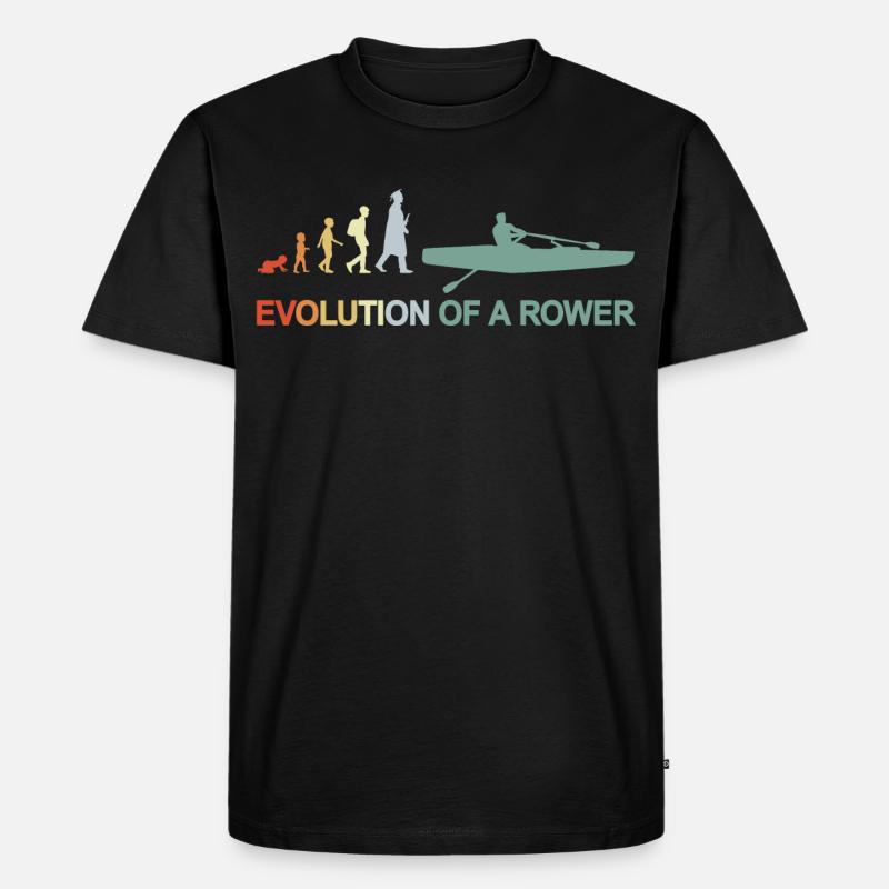 Entwicklung eines Ruderers - Männer Premium Bio T-Shirt - Schwarz