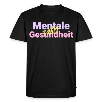 La santé mentale compte - T-shirt Premium bio Homme - noir - Devant - Nico (187cm)