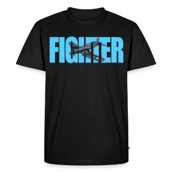 Chasseur F4U Corsair - T-shirt Premium bio Homme - noir - Devant - Nico (187cm)