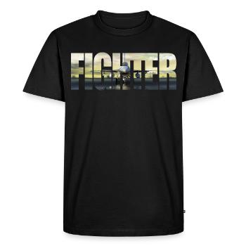 Fighter F-16 Fighting Falcon - Men's Premium Organic T-Shirt - black - Front - Nico (187cm)