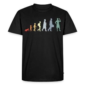 Evolution Amateurs de crème glacée - T-shirt Premium bio Homme - noir - Devant - Nico (187cm)