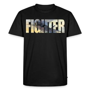 Fighter F-35 Lightning II - Men's Premium Organic T-Shirt - black - Front - Nico (187cm)