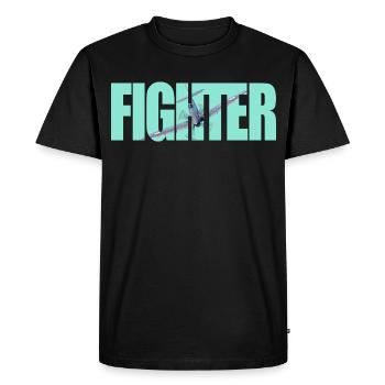 Chasseur Spitfire - T-shirt Premium bio Homme - noir - Devant - Nico (187cm)