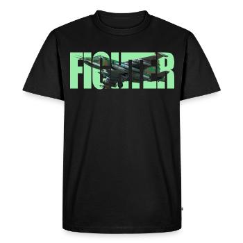 Fighter Su-25 - Men's Premium Organic T-Shirt - black - Front - Nico (187cm)